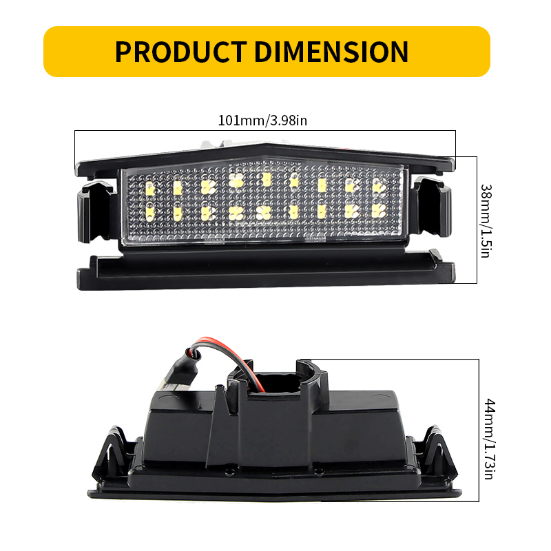 2 Stuks Witte Led Kentekenverl - Gaming Accessories Rack recensie en prijs