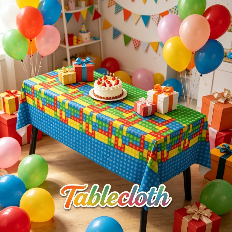 Tafelkleed in bouwsteen-stijl, - Gaming Accessories For Room recensie en prijs